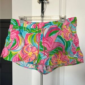 Lilly Pulitzer Luxletic Shorts Run Around So A Peeling print.